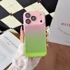 Funda Refrigerante de Malla con Color de Contraste Degradado Adecuada para iPhone 17 Promax Apple 16 Ultra-Delgada Transpirable Anticaídas 15 Funda para Teléfono Móvil