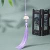 Borlas Flor de Ciruelo de Colores Abanico Borlas Exquisitas y Versátiles Nuevo Chinoiserie Dinastía Han Botonadura Prensada Accesorios Bolsa Decoración de Ventana Colgante para Coche Borlas Pequeñas Colgantes