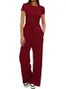 Conjunto de Pantalones Anchos de Dos Piezas para Mujer, Ropa Casual Deportiva y de Trabajo, Ropa de Casa, Primavera y Otoño Transfronterizo Europeo y Americano 2026