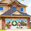 Decoraciones de Escena Más Vendidas Transfronterizas, Pegatinas Navideñas para Garaje, Telas Colgantes Más Vendidas en Amazon, Decoraciones para Fiestas de Año Nuevo