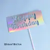 Topo de Bolo de Aniversário com Cartão de Glitter "Feliz Aniversário", Decoração de Bolo Embalada Individualmente