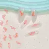 Nuevo Calcomanía para Uñas con Relieve Estéreo 5D Mariposa Flor Encaje Moño Rosa Calcomanía de Uñas de Alta Gama