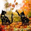 Em Estoque Transfronteiriço Metal Jardim Vazado Gato e Cachorro Enfeites Criativo Paisagem Decoração Arte em Ferro Artesanato Estacas de Jardim