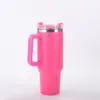 Taza de Coche con Asa de Primera Generación 40oz Transfronteriza Acero Inoxidable 304 Taza Aislada de Doble Capa para Exteriores con Popote para Mantener Frío Taza de Hielo