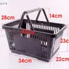 Super bom plástico cesta de mão cesta de compras de supermercado cesta de armazenamento cesta vegetal azul roupas sujas azul frete grátis