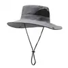Sombrero de Pescador de Verano Transpirable para Exterior para Hombres y Mujeres Camping Montañismo Sombrero de Protección Solar Pesca Sombrilla Sombrero de Vaquero Occidental