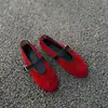 5043-5 Sapatos Mary Jane Retro Redondos com Fivela para Mulheres, Sapatos de Salto Baixo Rasos, Sapatos de Trabalho Confortáveis com Solado Macio