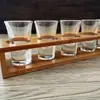 Juego de Vasos Espesos de 30ml para Bar B52 Vasito para Shots Cortos Imitación Bambú Juego de Madera Maciza