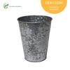 Balde Galvanizado Feriado de Natal Floco de Neve Balde de Ferro Balde Redondo para Flores Pote de Ferro