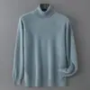 Baicai Rong Suéter Nuevo de Lana Pura Otoño/Invierno para Hombre Cuello Solapa Tejido de Punto Negocios Casual Simple Capa Base de Punto