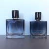 Frasco de Perfume de Alta Qualidade 30ml50ml Gradiente Azul Frasco de Perfume Quadrado Plano Frasco Borrifador Cosmético