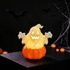 Decorações de abóbora fantasma de resina para Halloween transfronteiriças, estátua fofa de abóbora fantasma lendo, enfeites de decoração para casa
