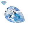Huagang Gem Em forma de pêra Mar Azul Mosan Diamante Anéis de Diamante Nu Moissanite em forma de gota Pedra Nua Pedra Principal Atacado