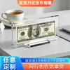 Moldura de Exibição para Coleção de Selos Acrílicos e Notas de Dinheiro com Moldura Transparente Magnética Forte para Notas e Base, Moldura Personalizada para Coleção de Moedas