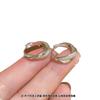 Pendientes de aro con microincrustaciones de circonitas estilo francés para mujer, con hebilla de oreja ligera y de lujo, combinables con todo, con un diseño pequeño y exquisito, ideales para celebridades de Internet.