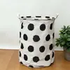 Cesta de Lavandería Grande de Tela Transfronteriza Cubo de Almacenamiento de Juguetes Cesta de Lavandería de Algodón y Lino Cesta de Almacenamiento Plegable Impermeable