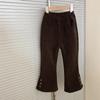 Ropa de Otoño e Invierno para Niñas Estilo Coreano Chaleco de Lana Sintética Cálido Chaleco sin Mangas Grueso Ropa Interior con Forro Polar Pantalones Cálidos Gruesos Modernos