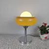 Lámpara de Mesa Vintage de Tarta de Huevo Estilo Bauhaus Lámpara de Estudio Dormitorio Mesita de Noche Luminaria Regulable