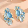 Pendientes Cóncavos de Acero Inoxidable con Forma Especial Europeos y Americanos Transfronterizos Pendientes de Diseño de Lujo Ligero Personalizados Fabricante Venta al por Mayor