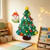 Árbol de Navidad de fieltro transfronterizo para niños, juguete educativo para niños, decoración de ambiente navideño, adorno colgante para pared del hogar y dormitorio