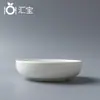 Prato de cerâmica para petiscos e sabor puro 3 polegadas 3,8 polegadas 4 polegadas prato branco para molho de soja prato para molho de hot pot louça de cerâmica para restaurante impressão l