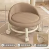 Banquinho Baixo com Rodas, Banquinho Doméstico Infantil para Aprendizagem com Rodas Universais, Banquinho Pequeno para Trabalho de Beleza, Pedicure, Cadeira Giratória com Rodas Silenciosas
