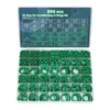 595 Piezas Anillos Tóricos para Aire Acondicionado de Coche Anillos de Sellado de Compresor Caja de Reparación 42 Compartimentos Caja Universal con Manguito de Goma Engrosado