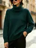 Bestseller transfronteiriço: suéter de gola alta de tricô feminino para outono e inverno, camisa base macia e quente para uso casual diário e feriados
