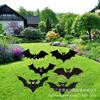 Inserciones de tarjetas decorativas transfronterizas con murciélagos luminosos de Halloween, inserciones de tarjetas decorativas para fiestas al aire libre en el patio y festivales de fantasmas, logotipos
