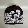 Fiesta de Halloween Transfronteriza Gorro de Punto Divertido de Terror Calavera Día de Muertos Personalidad Creativa Gorro Jacquard Gorro para el Frío