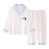 Pijama Infantil 2026 Novo Estilo Primavera e Outono Conjunto Duas Peças Infantil, Algodão Nuvem Fino Manga Longa Roupa de Casa Estilosa para Meninas