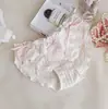 Calcinhas Femininas de Algodão Confortáveis, Estilo Japonês, Frescas e Simples, com Cadarço, Caneladas, para Estudantes, Triângulo Fofo, Cintura Média