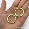Fabricantes diretos em estoque anel plano banhado cor de arma chaveiro de anel cromado pendurado cor dourada dourado claro cor de níquel chaveiro
