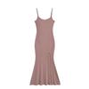 3303-24 Nuevo Estilo de Verano Americano Sexy Vestido Sexy con Tirantes, Cola de Pez, Ajustado, Elástico, Cubre Caderas, Abertura Alta