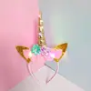 Venta al por mayor de fábrica Diadema Luminosa de Unicornio para Fiesta Infantil de Vacaciones Halloween Alas de Ángel Arcoíris Adorno para la Cabeza
