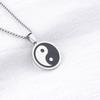 Colar Masculino Bolsa Tai Chi Bagua Yin Yang Pingente Personalizado Retrô Pingente de Aço Inoxidável Joia de Casal Corrente para Suéter Atacado