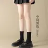 Nuevos calcetines de compresión para otoño e invierno calcetines para pantorrilla mujer delgados color liso calcetines hasta la rodilla con zapatos pequeños de cuero tubo largo calcetines jk fabricantes
