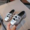Zapatos de Baile para Niñas con Lazo Lindo para Primavera y Otoño de 3 a 12 Años, Zapatos Infantiles de Suela Suave Antideslizante, Zapatos Pequeños de Cuero para Niños
