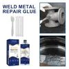 Jaysuing Adhesivo de Fundición Metal Piedra Cerámica Acero Molde Grieta Reparación Impermeable Alta Temperatura Resistente Adhesivo de Fundición
