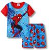 Terno de verão Roupas de ar condicionado Pijamas de desenho animado Meninos de algodão Camiseta de manga curta do homem-aranha Roupas para casa Roupas infantis