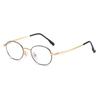 Gafas retro japonesas de seda dorada con montura ovalada pura ultraligeras con espejo plano anti luz azul Liu Yifei con cara pequeña fábrica