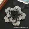 Acessórios de Joias com Strass de Camélia Transfronteiriços Flores Tridimensionais de Sapato de Camada Dupla Acessórios para Roupas Acessórios de Broche para Headwear DIY