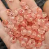 Anillo Hebilla de Cristal Jade Falso Fresa Anillo Colgante Jade Falso Cuentas Sueltas Espaciador Rosa Cuenta Espaciadora Pulsera Accesorios de Joyería Cuentas