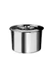 Tazones de acero inoxidable, tazones de cocina para condimentos de grado alimenticio, tazones para aceite extra gruesos de grado comercial con tapas, tazones pequeños de hierro para el hogar, forma redonda
