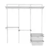 Estante de almacenamiento de armario abierto de metal, combinación de materiales de diseño para dormitorio en casa, marco de accesorio multifuncional