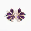 Pendientes de Estilo Festivo Europeo y Americano con Patrón Floral de Goteo de Aceite Tachonados de Diamantes, Pendientes Personalizados Transfronterizos de Lujo Ligero, Pendientes de Nicho para Mujer