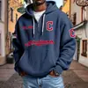 Sitio Web Independiente Transfronterizo Moda Masculina Nueva Más Vendido Bolsillo Múltiple Cremallera Nueva Sudadera Comercio Exterior Sudadera de Moda Serie NFL