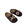 Zapatillas de felpa estilo coreano para niñas, simples, cabeza de pan, Novedad Primavera/Otoño 2026, Slip-on, Zapatos perezosos, Zapatos Birkenstock