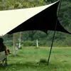 Toldo cuadrado, tienda extragrande y engrosada para acampar al aire libre, a prueba de viento, impermeable, a prueba de sol, adecuado para montar puestos, toldo con recubrimiento plateado