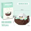 Bloques de Construcción Transfronterizos Caja Pequeña Juguetes Educativos de Ensamblaje para Niños Bloques de Construcción de Micropartículas de Dibujos Animados Recuerdos Premios para Estudiantes